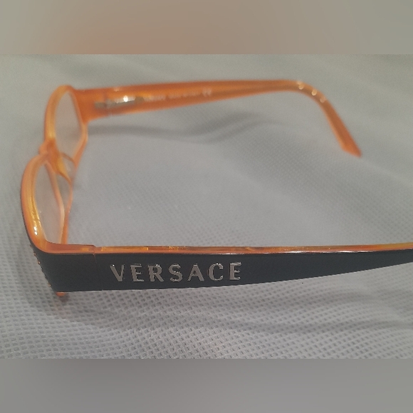 VERSACE GLASSES FRAME eyeware black and orange glasses - Picture 7 of 7